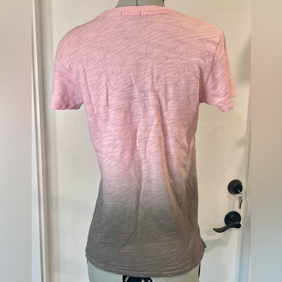 ATM Anthony Thomas Melillo Ombre Short Sleeve Tee, pink/gray, S/P, never worn - Picture 3 of 11